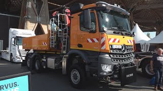 MercedesBenz Arocs 3143 Palfinger PK 14502 SH Crane Bucher Tipper Truck 2025 Exterior Walkaround [upl. by Ahab39]