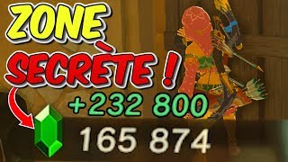 MA SECRET ZONE 200000 RUBIS FACILE DANS ZELDA BREATH OF THE WILD BOTW EXPERT ASTUCE FR 431 [upl. by Esalb]