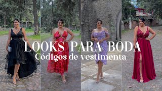 ¿Cómo vestir para una BODA GUÍA COMPLETA Códigos de vestimenta OUTFITS y ejemplos ft JJs House [upl. by Ammon932]