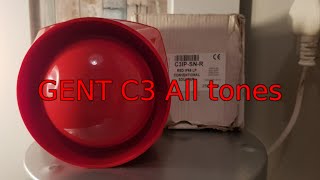 GENT C3IP Fire Alarm Sounder ALL TONES [upl. by Hay]