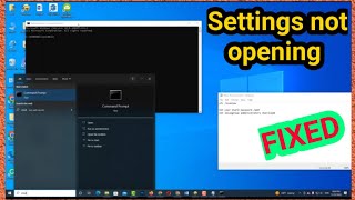 How to fix settings not opening in windows 10 [upl. by Zaria]