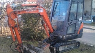 HITACHI ZAXIS 16 MINIBAGGER BAGGER Excavator Kettenbagger digger crawler Mini Baumaschine [upl. by Karlen370]