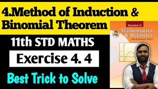 11th MATHS 2Chapter 4 Method of Induction and Binomial TheoremExercise 44PRADEEP GIRI SIR [upl. by Bernardine]