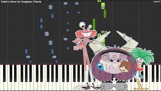 Fosters Home for Imaginary Friends Theme  Synthesia Piano Tutorial [upl. by Novaat]