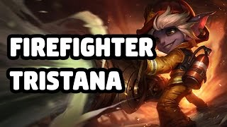 FIREFIGHTER TRISTANA SKIN SPOTLIGHT  LEAGUE OF LEGENDS [upl. by Ronile16]