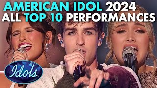 ALL AMERICAN IDOL TOP 10 PERFORMANCES 2024  Idols Global [upl. by Pogah344]