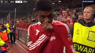 AMAD DIALLO GOAL  MANCHESTER UNITED VS PAOK UEFA EUROPA LEAGUE [upl. by Wohlert672]