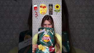 Eating food challenge 😂 Caramel apple flavored chips are not tasty 😳 shorts Best video by Hmelkofm [upl. by Rye]