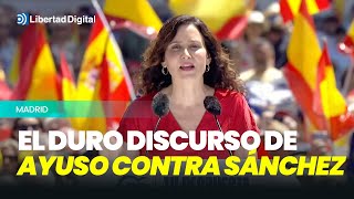 El duro discurso de Ayuso quotEl juez de Begoña va a tener que llevar un convoy de la ONUquot [upl. by Kcor]