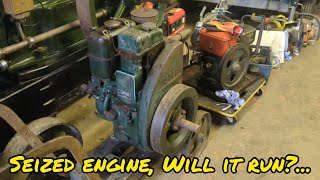 completely seized lister diesel engine  First run [upl. by Ahteres]