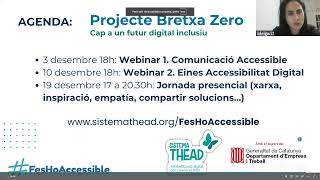 Webinar 2 Fes accessibles els teus entorns digitals Solucions fàcils i pràctiques FesHoAccessible [upl. by Jecoa378]