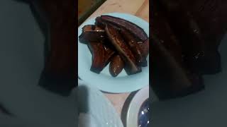 Fried galunggong and talong with rice shortsvideo [upl. by Cammy]