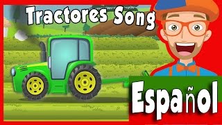 Tractores para Niños Blippi  Canción del Tractor  Blippi Español [upl. by Ymerej]