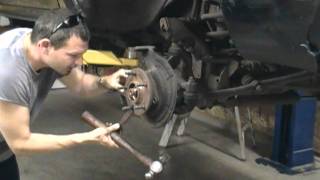 dodge ram front axle u joint and hub replacement how to 4x4 4 wheel drive [upl. by Grodin]