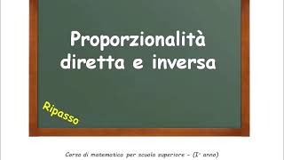 🦉 Lezione di Matematica Proporzionalità diretta e inversa [upl. by Bat289]