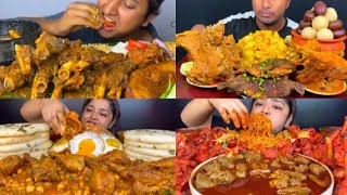 Asmr Speed Compilation Mukbang Video Spicy Mutton Chicken Fish Seafood Eating Video [upl. by Adniroc]