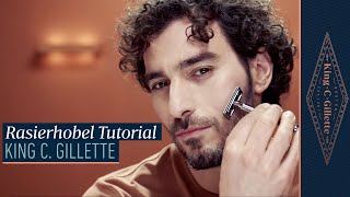 Rasierhobel Bartstyling Tutorial  King C Gillette [upl. by Aileda841]