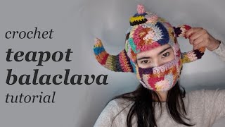 teapot balaclava crochet tutorial [upl. by Ransell]