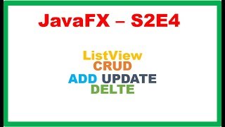 JavaFX S1E4  ListView CRUD  ADD UPDATE DELETE [upl. by Poulter]