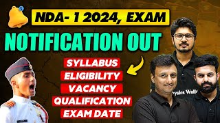 UPSC NDA1 2024 Official Notification Out  NDA Notification  Age Limit  Eligibility  Discussion [upl. by Soma]