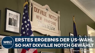 USWAHLEN 2024 Erstes Ergebnis steht fest Trump oder Harris So hat Dixville Notch gewählt [upl. by Patrica]