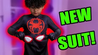 UNBOXING the NEW MILES MORALES Across the spider verse suit [upl. by Auqeenahs]