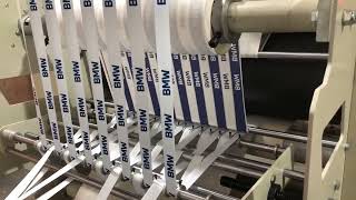 Double side sublimation lanyard heat press machine printing for elastic belt ribbon [upl. by Uamak]