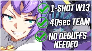 1SHOT WYVERN 13 with CLARISSA 40sec TEAM NO DEBUFFS NEEDED  Epic Seven [upl. by Stephanus438]