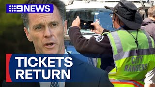 NSW Government crackdown on ticketless parking fines  9 News Australia [upl. by Eugatnom]