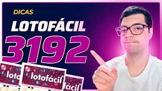 DICAS E ANÁLISES PARA LOTOFACIL 3192 LIVE HOJE AS 2030 PARA O SORTEIO DO CLUBE [upl. by Lativa]