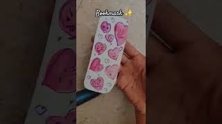 Bookmark heart making 🌷 lyrics music bookmark paintingdiy [upl. by Yerrok]