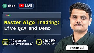 Master Algo Trading Live QampA with Demo [upl. by Abigale716]