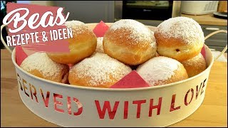 BERLINER Rezept  Die besten Krapfen Pfannkuchen selber backen [upl. by Yhtac]