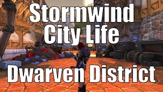 Stormwind City Life Dwarven District  WoW Customized  World of Warcraft TWW PS [upl. by Gabbie]