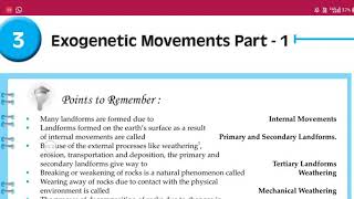 Answers Exogenetic Movement Part 1 class 9 geography chapter 3 free digest [upl. by Yendahc327]