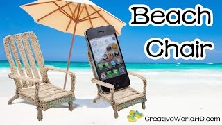 How to Make Beach ChairPhone HolderStand  3D Printing PenScribbler DIY Tutorial [upl. by Vogele]