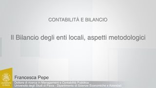 Pepe  07  Il Bilancio degli enti locali aspetti metodologici [upl. by Serrell]