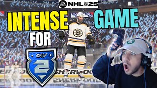 INTENSE GAME TO ADVANCE TO DIVISION 2  NHL 25 HUT [upl. by Gerome]