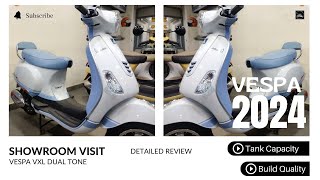 Vespa VXL Dual Tone 2024 model l Walkaround  On road price  Mileage  Tank capacity [upl. by Artimed]