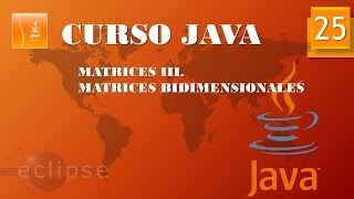 Curso Java Arrays III Arrays bidimensionales Vídeo 25 [upl. by Nylirehs]