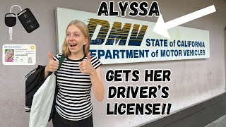 ALYSSA GETS HER DRIVERS LICENSE [upl. by Rees226]