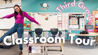 THIRD GRADE CLASSROOM TOUR  seventh year teacher amp class organization realistic mid year 2023 tour [upl. by Saitam]