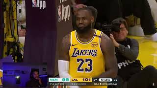 Grizzles vs Lakers Highlight Reaction [upl. by Garrik]