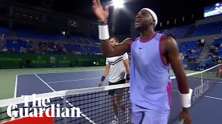 Frances Tiafoe launches expletivefilled rant at umpire after Shanghai Masters loss [upl. by Ailyt]