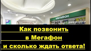 Звонок в контактный центр Мегафон  Как позвонить оператору Мегафона и сколько ждать его ответа [upl. by Atiuqehc]