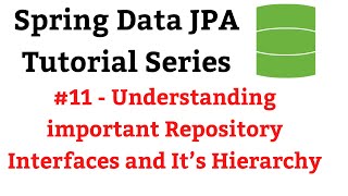 Spring Data JPA Tutorial  11  Understanding important Repository Interfaces and It’s Hierarchy [upl. by Ardnuhsor]