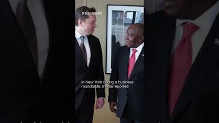 Cyril Ramaphosa and Elon Musk hold talks in New York [upl. by Netsryk]