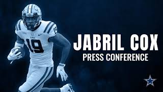 Jabril Cox Draft Day Conference Call  Dallas Cowboys 2021 [upl. by Aikimat]