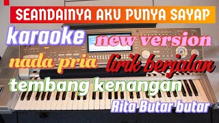 karaoke seandainya aku punya sayap nada pria  lirik berjalan  tembang kenangan [upl. by Longwood]