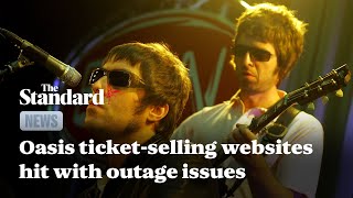 Oasis ticketselling websites hit with outage issues [upl. by Sorcim]